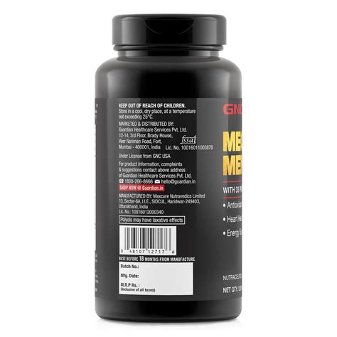 GNC Mega Men with 38 Premium Ingredients, 120 Tablets Price, Uses, Side ...