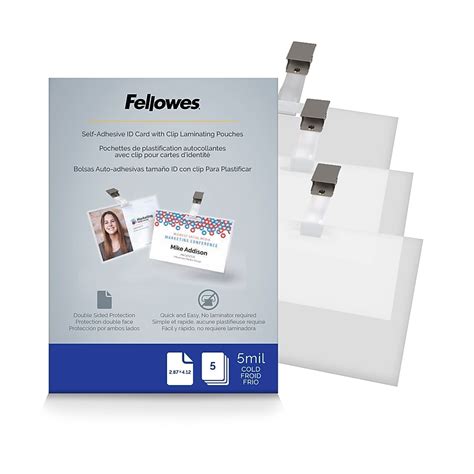 Fellowes Self Sealing Laminating Pouch, 5 Mil, 5/Pack (5220701) image 1