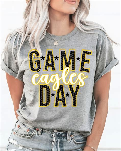 Eagles Game Day Shirt, Custom Mascot Eagles Shirt, Custom Team Name ...