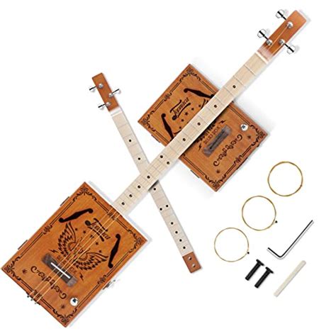 Buy Topnaca Cigar Box Guitar 3-String DIY Guitar Kit Tunable GDG with ...