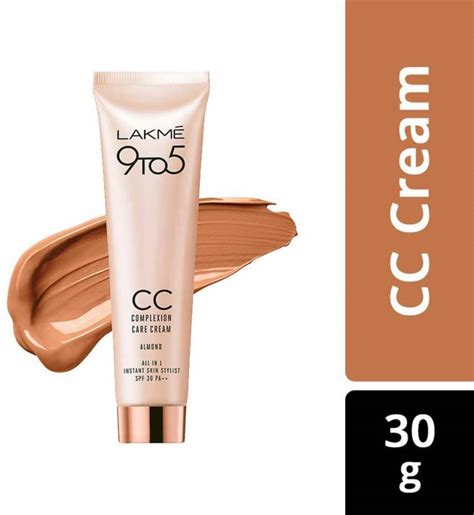 Lakmé 9to5 CC Complexion Care Cream Almond SPF 30 PA++ 30g Price in ...