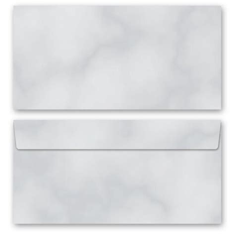Envelopes MARBLE GREY DIN long format - 10 envelopes without window