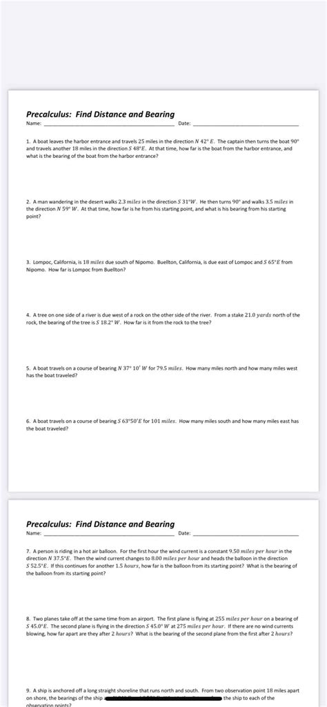 Image result for Core Mathematics Distance Bearing Problem