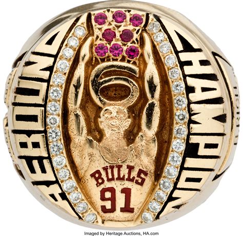 1997 Dennis Rodman Rebound Champion Ring. ... Basketball | Lot #80579 ...