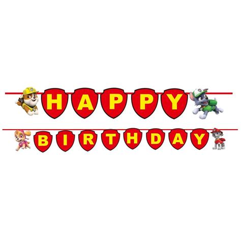 Buy Party Propz Paw Patrol Happy Birthday Banner for Paw Patrol ...