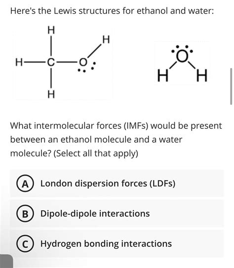 Answered: Here's the Lewis structures for ethanol… | bartleby