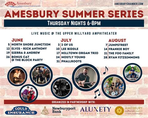 Summer Series , Al Capp Amphitheater, Amesbury, 24 July 2025 | AllEvents