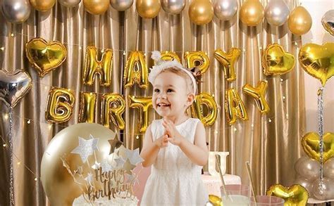 Party Propz Happy Birthday Decoration Kit Combo 57Pcs for Silver and ...