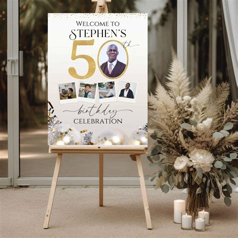DIY Personalized 50th Welcome Sign, Look Who's 50, 50th Birthday Party ...