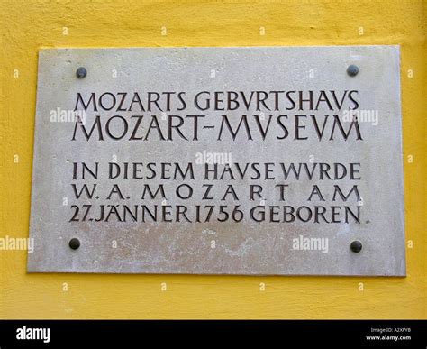 The house in salzburg where mozart was born hi-res stock photography ...