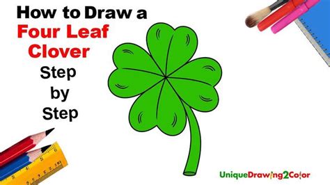 How to draw a four leaf clover video tutorial - Artofit