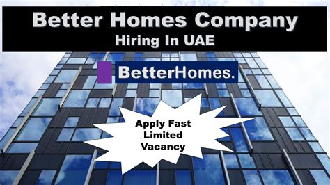 Better Homes Hiring Staff In UAE -2020