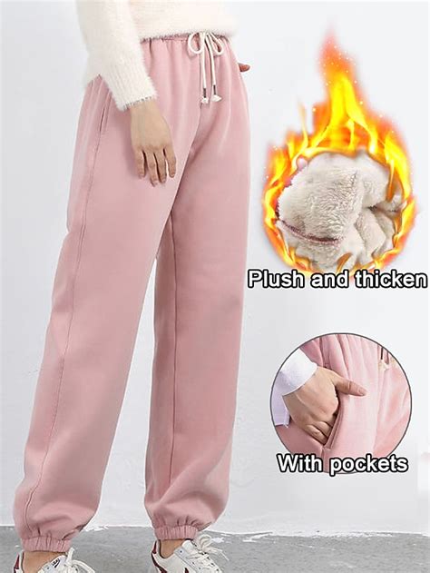 Women's Sweatpants Fleece Pants Joggers Casual Athletic Plus velvet ...