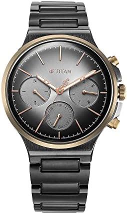 Titan Regalia Quartet Grey Dial Analog with Day and Date Stainless ...