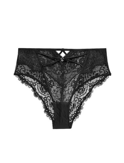 Buy Blanca Lace High Waisted Brazilian Knickers at Marks & Spencer