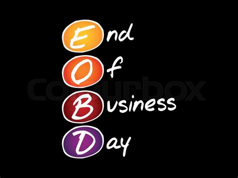 EOBD - End Of Business Day, acronym | Stock vector | Colourbox