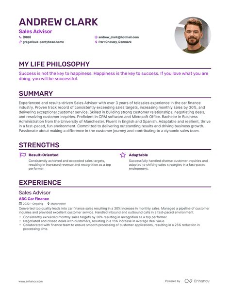 3 Successful Sales Advisor Resume Examples And Writing Tips for 2024