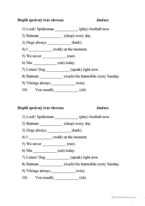 Image result for Present Simple vs Continuous Worksheet