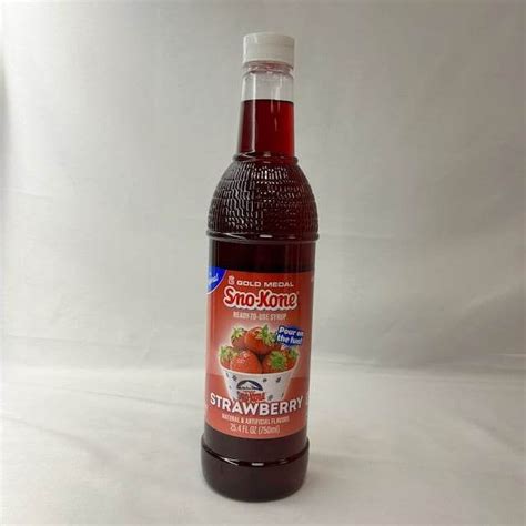 Strawberry Snow Cone Syrup (25 oz x 2) - Sno-Treat Snow Cone Syrups for ...