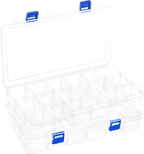 DIFIT Plastic Small Parts Organizer Jewelry Organizer Storage Box with ...