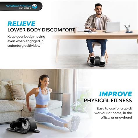 WIDESPREAD NUTRITION Under Desk Elliptical Machine - Electric Seated ...