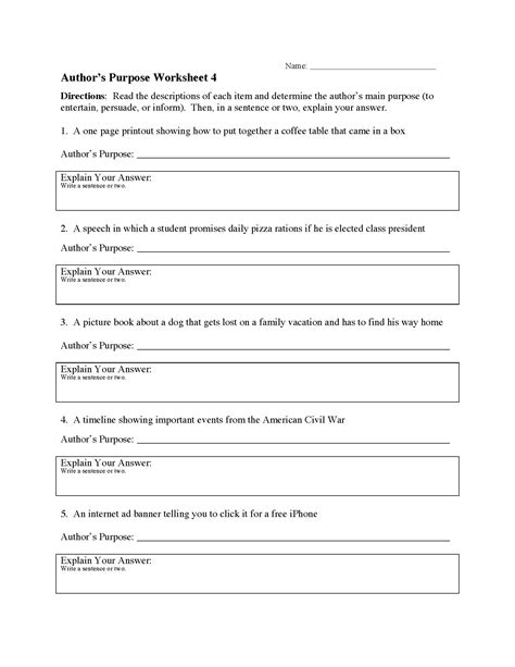 Author Point Of View Worksheet - Pro Worksheet