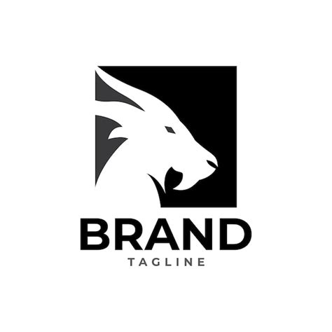 Illustration de logo moderne de chèvre. | Vecteur Premium