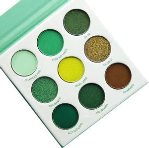 pink shimmer 9 Color Pressed Pigmented Eyeshadow Palette - Green, 9 g ...