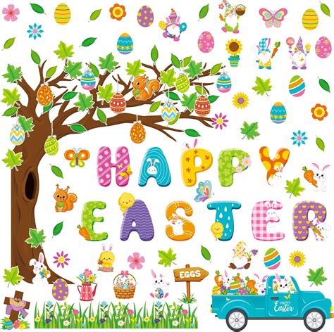 Amazon.com : 115 Pieces Easter Classroom Bulletin Board Decorations Set ...