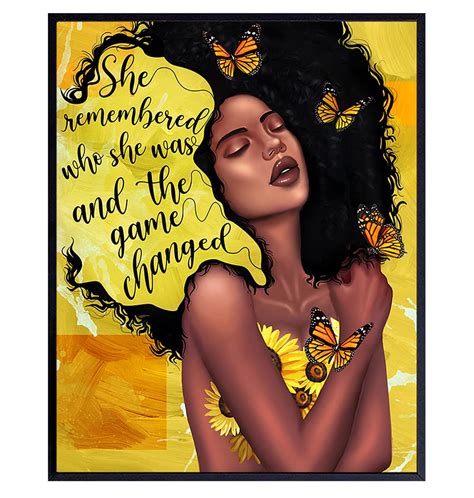 YELLOWBIRD ART & DESIGN Empowering African American Woman Wall Decor ...