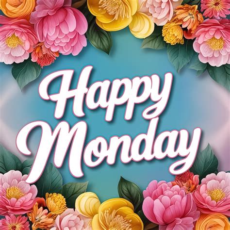 A sign that says happy monday is written in white letters | Premium AI ...