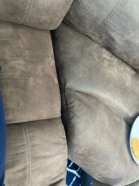 Dog managed to puke RIGHT in the crack, we took the couch apart, wiped ...