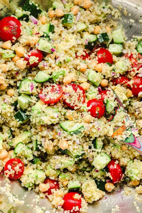 Quinoa Salad with Chickpeas - Nora Cooks