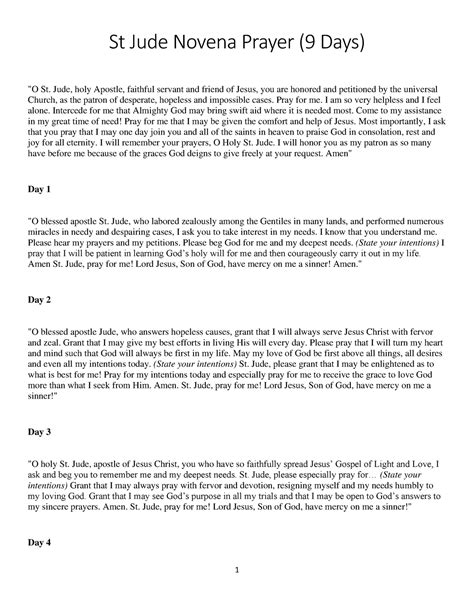 St jude novena 9 day prayer 1 - 1 St Jude Novena Prayer (9 Days) "O St ...