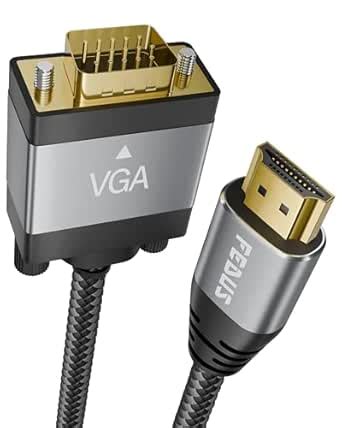FEDUS HDMI to VGA Cable Adapter 2 Meter 1080P@60Hz Uni-Directional HDMI ...