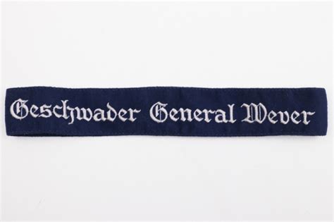 ratisbon's | Luftwaffe "Geschwader General Wever" EM/NCO cuff title ...