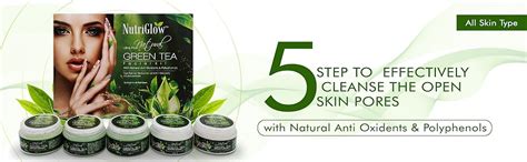NutriGlow Green Tea Facial Kit 5-Pieces Skin Care Set For Deep ...