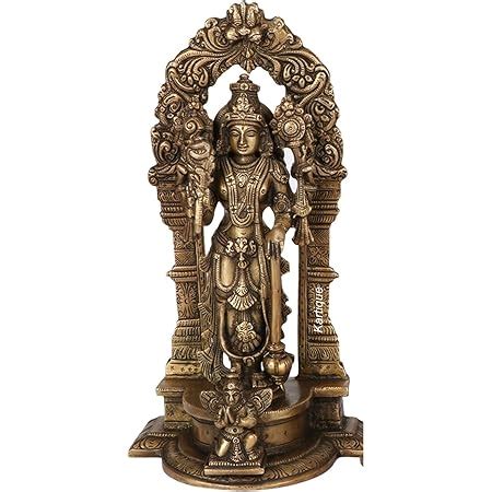 Buy Kartique Brass Large Size Lord Bhagwan Vishnu Narayan and Laxmi ...