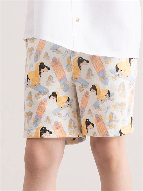 Our Organic Cotton Skater Dog Print Shirt & Short Cord Set for Boy ...