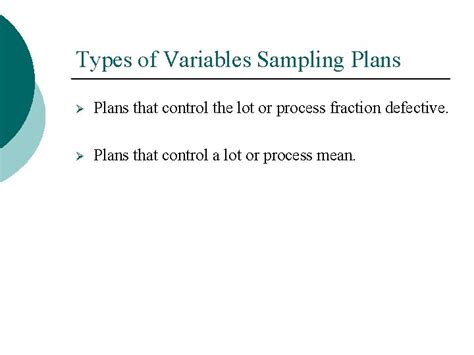 Image result for Variables Sampling Plan