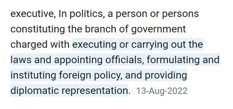 how does the executive control the government - Brainly.in