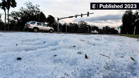 ‘Baseball Size’ Hail Falls in Texas as Storms Whip Across South - The ...