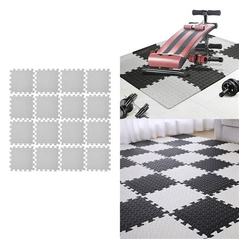 16pcs Floor Mat Exercise Gym Rubber Flooring Tiles... – Vicedeal