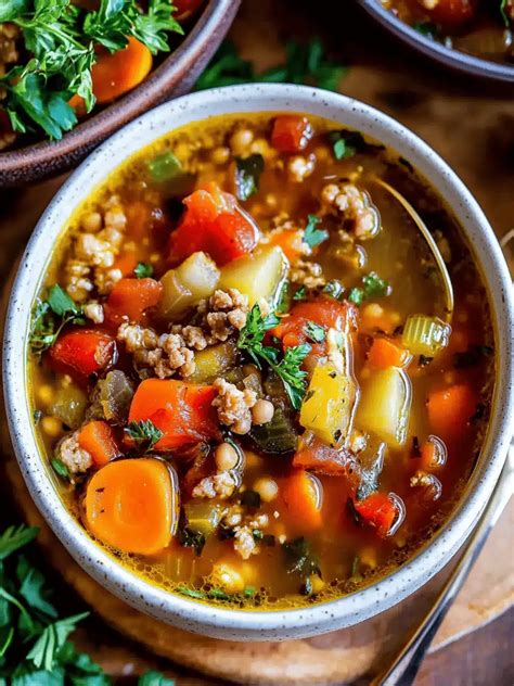 Savory Ground Turkey Vegetable Soup for Weight Loss Dreams