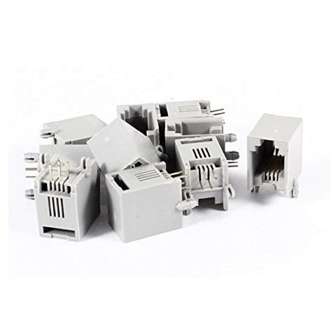 Global Niche® 10PCS 4P4C RJ11 PCB Plug Jack Phone Telephone Connectors ...