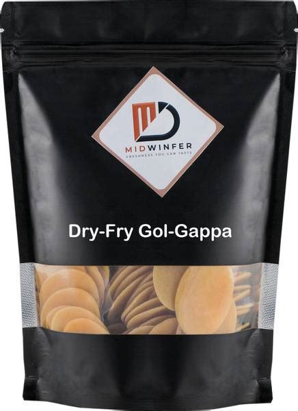 Midwinfer Dry Ready to Fry Atta Golgappa / Pani Puri Papad Fryum ...