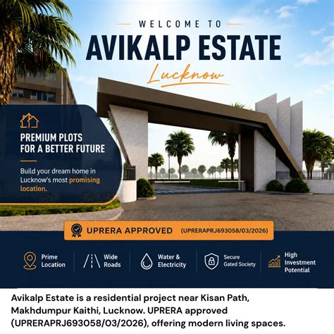 Avikalp Estate Residential Plots Near Kisan Path Lucknow