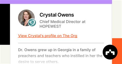 Crystal Owens - Chief Medical Director at HOPEWEST | The Org
