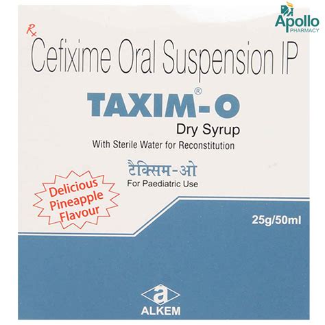 Taxim O Dry Syrup 50 ml Price, Uses, Side Effects, Composition - Apollo ...