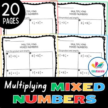 Math Multiplying Mixed Numbers with Models 5th Grade 的图像结果